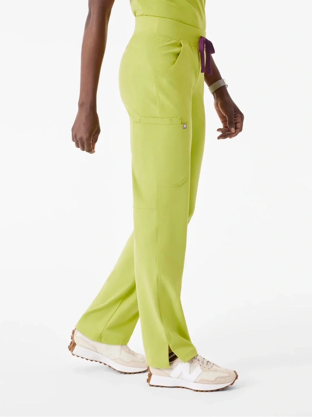 Figs scrubs Kade mid rise cargo scrub Pant in celery
